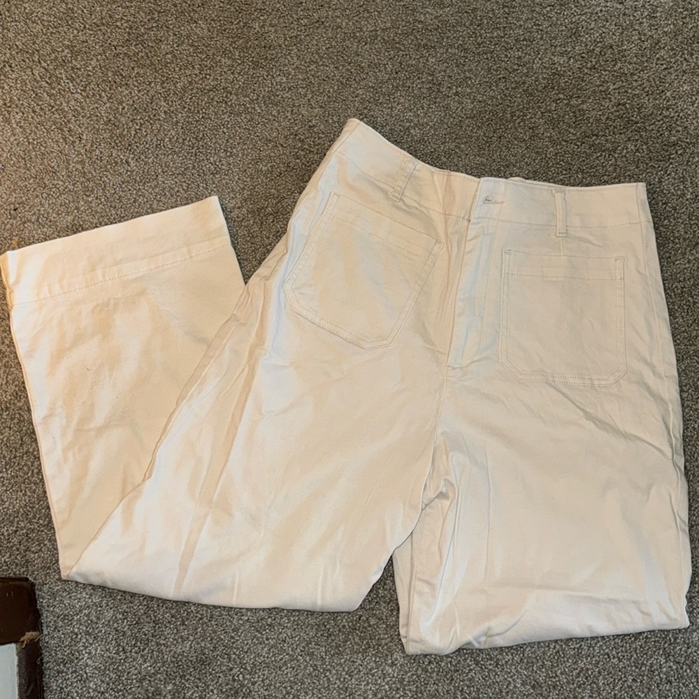 wide leg, high waisted pants